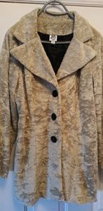 Ivy Jane Beige Faux Fur Jacket size XL